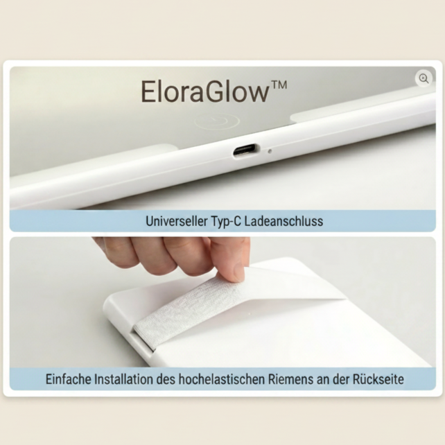 EloraGlow Pro™ – LED-Autospiegel für das perfekte Make-up unterwegs
